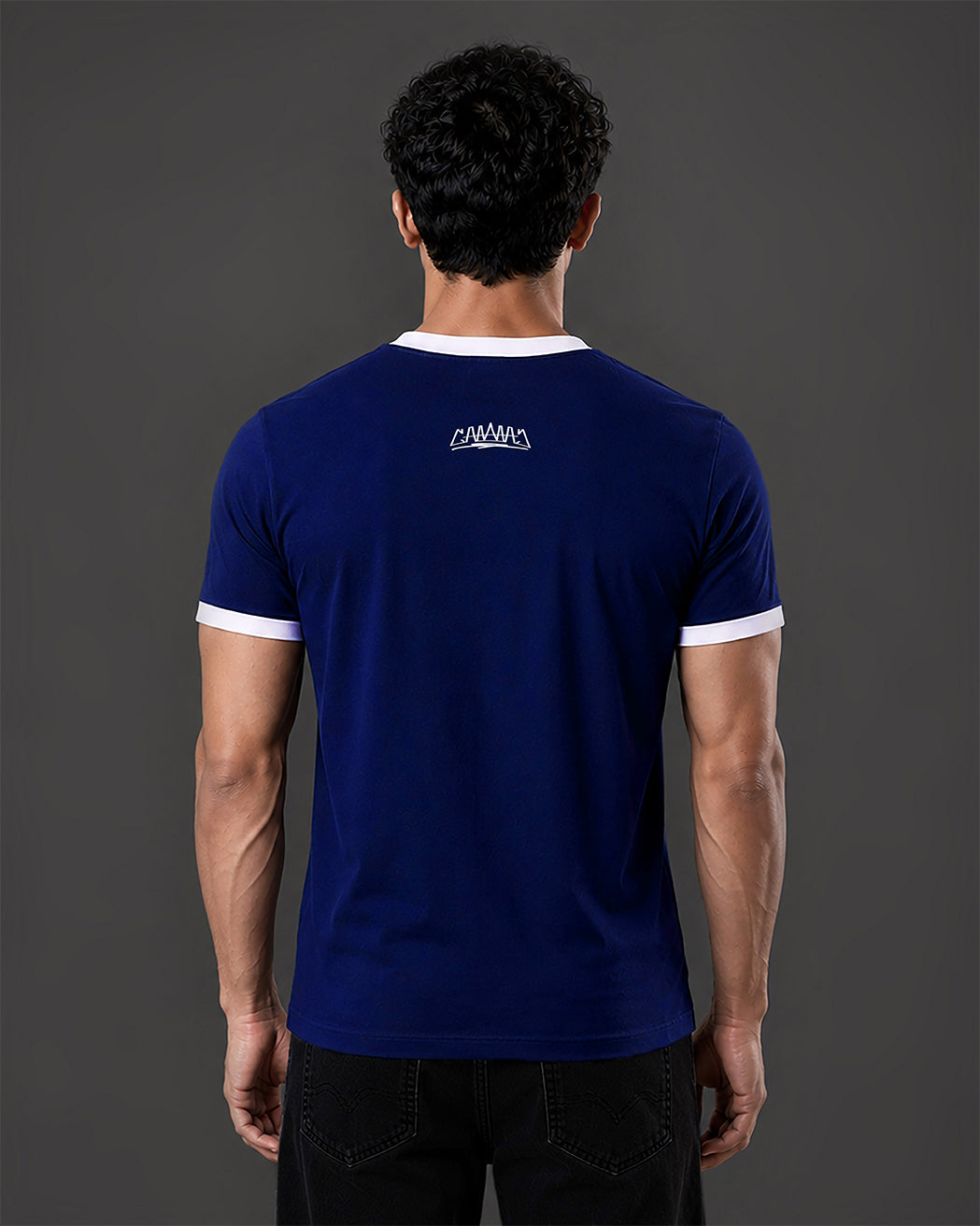 Cropped Ringer tee [NAVY/WHITE]