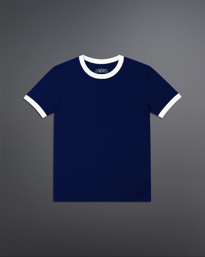 Cropped Ringer tee [NAVY/WHITE]