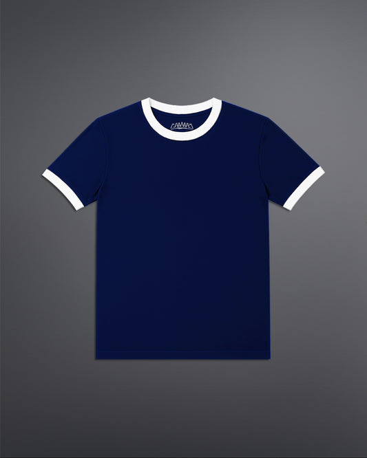 Cropped Ringer tee [NAVY/WHITE]