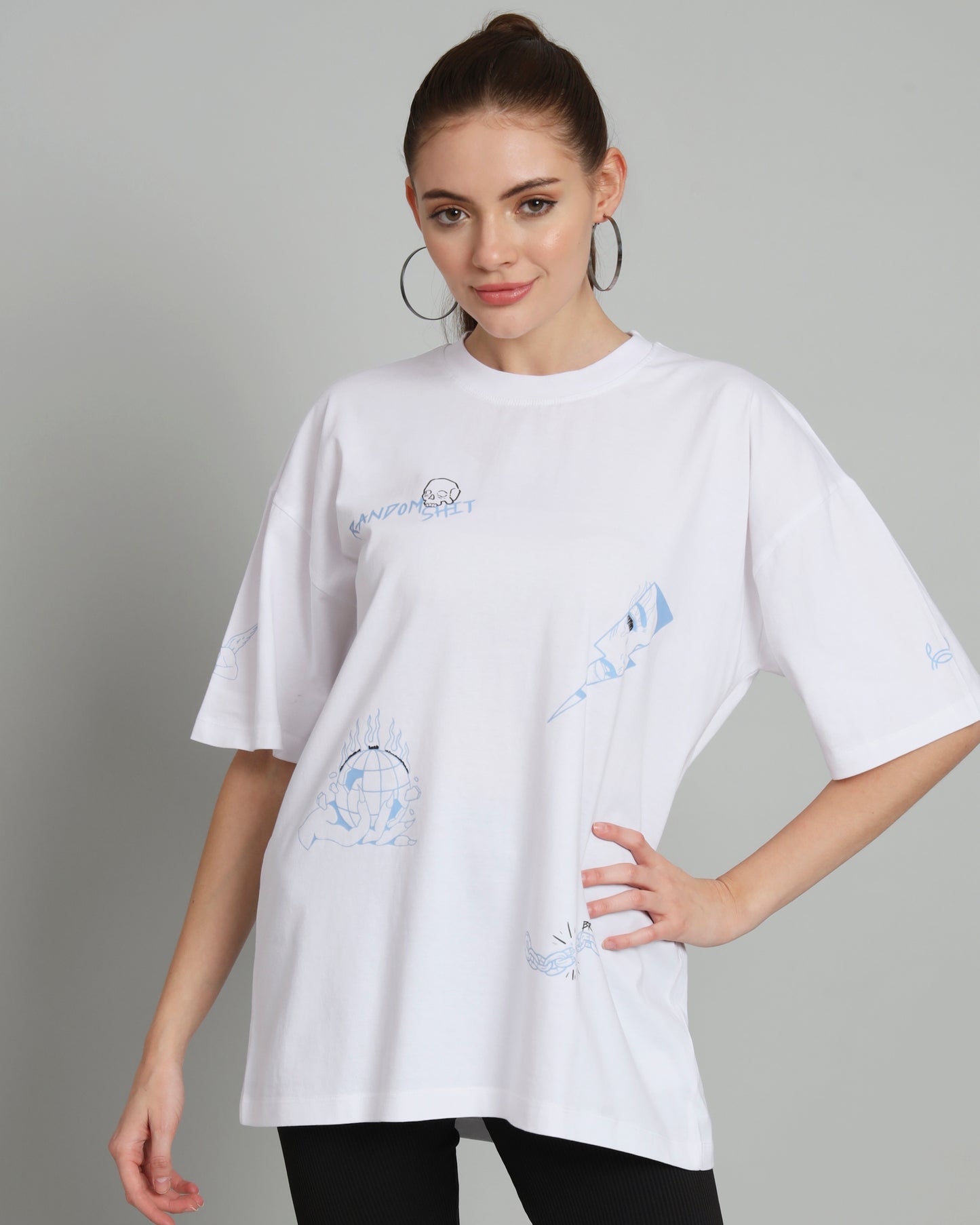 Random Shit Oversized Tee [white]