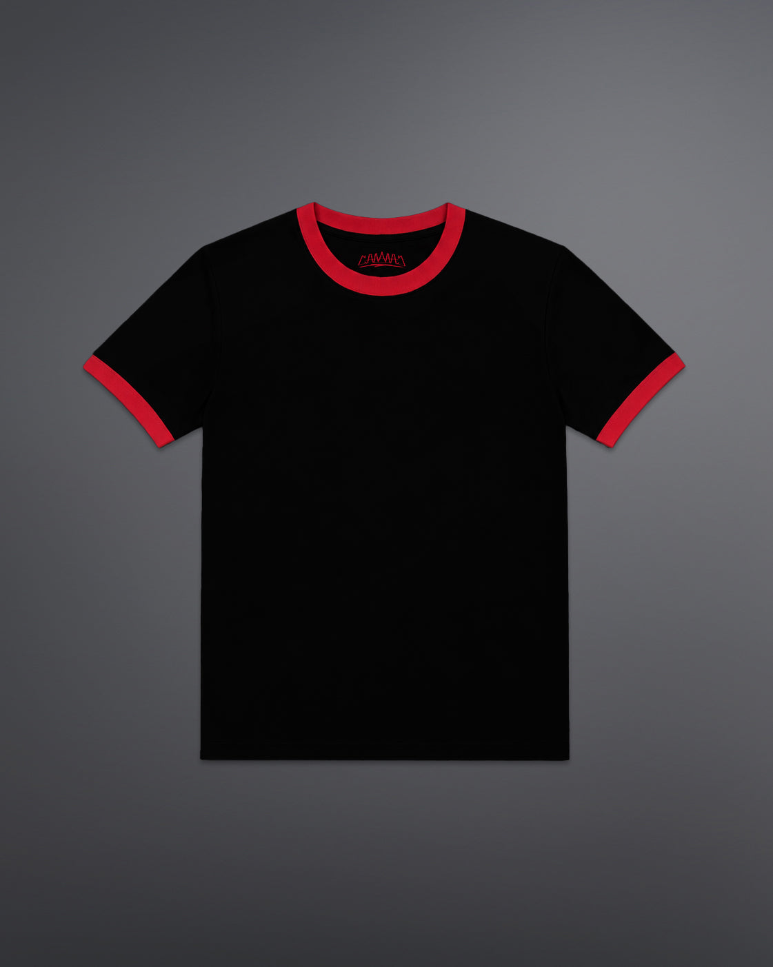 Cropped Ringer tee [BLACK/RED]